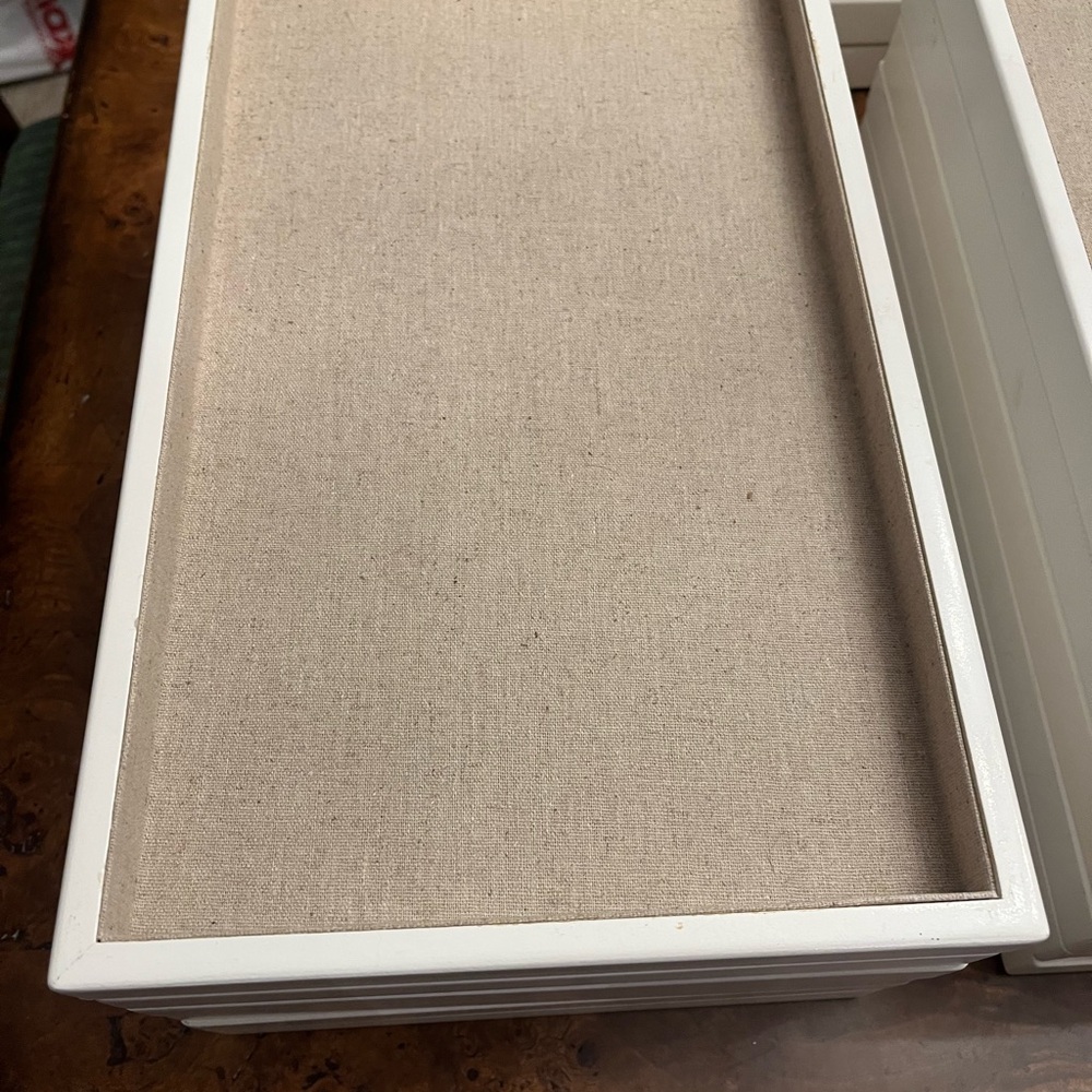 Stella & Dot Cream and White Jewelry Trays